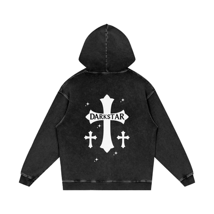 Cross Cotton Loose Hoodie
