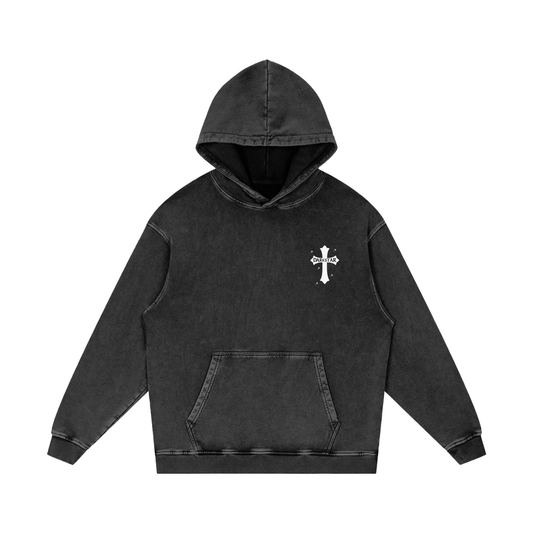 Cross Cotton Loose Hoodie